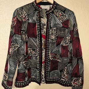 Artistic Patterned Women's Blazer